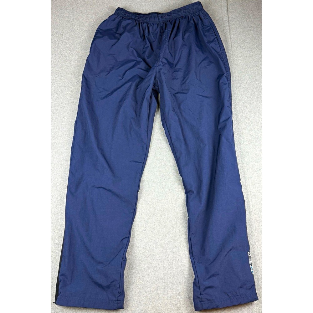 Vintage Y2K Reebok Track Pants Mens Large Navy Mesh Lined Ankle Zip